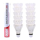 OUDEバドミントン、モデル300と12個のガチョウの羽羽根安定した丈夫なスポーツトレーニングのバドミントンボール、屋内屋外ゲーム用、CHEN KEJIEが販売