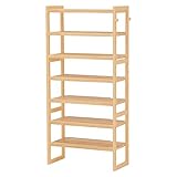 シンプルシューズラック 下駄箱 【幅60cm×高さ128cm】 木製 パイン 高さ調節可 フック2個付き MSS-6313NA ナチュラル