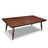 座卓 emイーエム 120cm スクエア 幅120cm 奥行70cm 高さ39cm ウォールナット突板 ブラウン 長方形 座卓 ヒーターなし 洋室 和室に合う座卓 レトロ 北欧風ジャパニーズデザイン リビングテーブル 和ジャパニーズモダン 