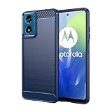Gosento For MOTO G24 5G ケース シリコン 衝撃吸収カバー 防指紋 MOTO G24 5G カバー (ブルー)