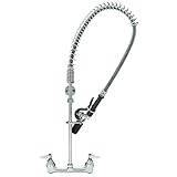 T&S Brass B-0133-BC Easy Install Pre-Rinse Spring Action Wall Mount with 8-Inch Centers Wall Bracket