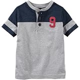 オシュコシュ OSHKOSH/ バーシティラグランヘンリー ネイビー トップス半袖Tシャツ 10歳【並行輸入】