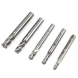 【5点セット】エンドミル 4枚刃 ハイス鋼 4mm 5mm 6mm 7mm 8mm 切削 フライス 加工