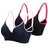 latalyレディースSleeping授乳ブラノンワイヤー授乳マタニティブラレット US サイズ: L カラー: ブラック