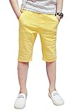 (チェリーレッド) CherryRed 子供 女の子 男の子 子供 ショートパンツ ハーフパンツ 夏物 麻綿140 イエロー