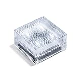 (Cool white) Square Glass Solar LED Path & Garden Light 4”x4”(10.16cmx10.16cm) スクエアガラスソーラーLEDパス＆ガーデン