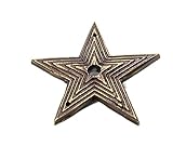 Carpe Diem Hardware 2166-3 Star Star Ridged Medium Back Plate, Antique Brass [並行輸入品]