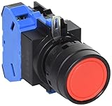 IDEC(アイデック) φ22 HWシリーズ 押ボタンスイッチ 平形 モメンタリ形 HW1B-M110R 赤