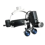 GoDen　ヘッド式ルーペ+ヘッド式LEDライト　一体式　拡大鏡　操作簡単　携帯便利　ブラック (3.5倍)