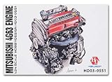 ホビーデザイン 1/24 三菱 4G63 エンジン ディティールセット HD03-0551