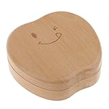 Lovoski 収納ボックス　箱　好意　アップルスタイル　カール　歯　ミルク歯　木　赤ちゃん　少年少女　全３種 - 1