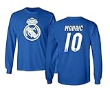 Real Madrid Luka Modric # 10ジャージーシャツSoccer Footballメンズ長袖Tシャツ