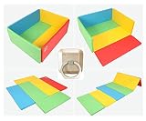 Foldaway (フォルダウェイ)幼児折りたたみマット、バンパーマット、ベビーベッド、スタンダードサイズ（並行輸入品） (rainbow) [並行輸入品]