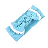 Lovoski 赤ちゃん　ベビー　弾性　蝶結び　ターバン　ヘアバンド　髪留め　写真　柔軟性　ソフト　全6色 - 青