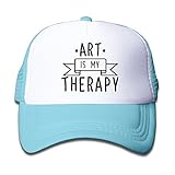 子供 メッシュキャップ 通気性 今季最新 ゴルフ キャップ アート 治療法 おしゃれ 帽子 カジュアル ストーリート系ライトブルー プリント付き 無地