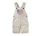 OshKosh B ' goshベビー男の子アメリカ国旗Shortalls US サイズ: 24 Months カラー: ベージュ