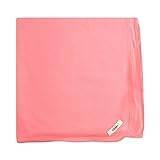 My Blankee Organic Cotton Jersey Knit Swaddle Baby Blanket, 47 X 47, Coral