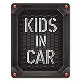 車グリルエンブレム風【KIDS IN CAR】車マグネットステッカー キッズインカー