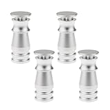 monkeyjack調節可能なソファソファ足家具脚ベッドスタンドキャビネット脚シルバー