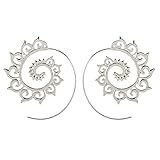 ヴィンテージスパイラルラウンド円旋回フープイヤリングパーティーWear誕生日ギフトレディースガールズ