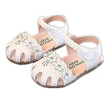 WIN子供 サンダル 女の子 ふわふわ ベビー サンダル キッズ 滑り止め シューズ お花モチーフ 靴 通気性 (内寸11.5cm, ホワイト)