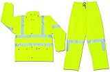 MCR Safety 5182X3 Luminator Class 3 Stretch Polyurethane/Cotton-Polyester Blend 2-Piece Suit with Ro