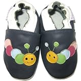 Soft Leather Baby Shoes Caterpillar Black [キャタピラーソフトレザーベビーシューズブラック] 6-12 months (12 cm)