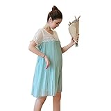 Tangheir マタニティ 美スタイル ワンピース チュニック 産前産後兼用 かわいい おしゃれ 妊婦用 大きいサイズ 大きめ ゆったり (XL, グリーン)