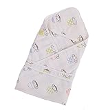 HUHU 6重ガーゼ おくるみ ブランケット バスタオル ベビー パジャマ 綿 90×90cm (モンキー)