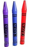 ( Lot of 3 ) LargeクレヨンSavings Banksブルーパープルとレッド22.5 " rm2627