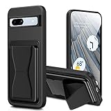 対応 Pixel 7a ケース カード収納 スタンド付き ピクセル 7a シリコン スマホケース バンド付き スタンド機能 耐久 滑り止め 黑