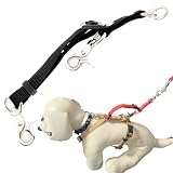 ダブルリード ダブルナスカン 中型犬用 小型犬用 ジョイント 外れ 防止 外れ防止 犬 犬リード 日本製 国産 絡まない (ブラック)