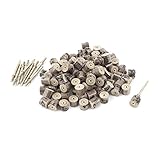 uxcell 軸付フェルト 　エメリー布金属バラインパクト用 軸付　ディスク研削　600グリット　100個入