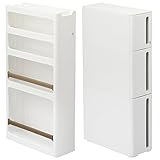 サンカ(SANKA) ストランティー(storanti) 2個組 すきま収納 幅17cm 引き出し&amp;ラックセット ラックCタイプ&amp;ドロアーBタイプ ホワイト