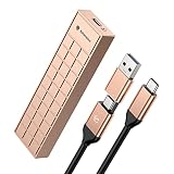 Yottamaster M.2 SSD 外付けケース SATA NGFF対応 M.2 SSD ケース USB3.1 Gen1 6Gbps高速転送 UASP&Trim対応 アルミ製 M.2 SSD 外付け エンクロージャ ローズゴールド[HP4-C3-RG]