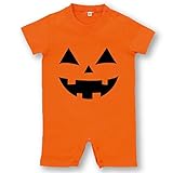 ハロウィン かぼちゃ BABY ロンパース オレンジ (70)