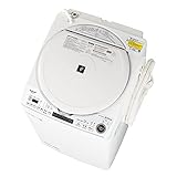 シャープ 洗濯機 洗濯乾燥機 ES-TX8F-W 穴なし槽 インバーター 8kg プラズマクラスター 搭載 ホワイト