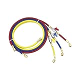 イチネンTASCO TA132AA-3 バルブ付チャージホース92cm黄