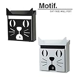 セトクラフト　SI-0006　壁掛けポスト(キャットフェイス)　ブラック 1004890 【1点】