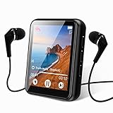 JOLIKE mp3プレーヤー Bluetooth 5.0 音楽プレーヤー デジタルオーディオプレーヤー ミニ 超軽量 多機能 ミュージックプレーヤー 合金製 ダイレクト録音対応 1.8インチタッチスクリーン スピーカー内蔵 FMラジオ・万歩計・動画・写真閲覧・電子ブック・アラーム等の機能搭載 ストラップ穴付き ブラック (16GB)
