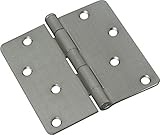 Stanley Hardware RpRD741 4" X 4" Round Corner 1/4" Radius Residential Hinge in Satin Chrome [並行輸入品]