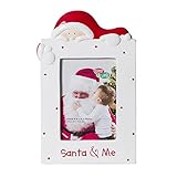 C.R. Gibson Ceramic Tabletop Photo Frame, Gibby and Libby/Santa and Me by C.R. Gibson