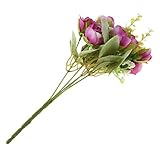 Fenteer 造花　薔薇　フラワー　30葉　6色　美しい　寝室　ガーデンの飾り　バラ園　 - 紫