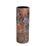 Essential D?cor Entrada Collection Flowers Ceramic Vase, 14 by 5.25-Inch [並行輸入品]