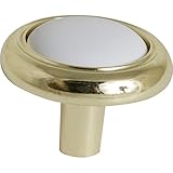 Anvilマーク178798 1 – 1 / 4 "真鍮（5パック）、ホワイト/キャビネットノブ