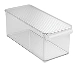 High Quality Refrigerator and Freezer Storage Organizer Bin for Kitchen with Lid, 6 x 6 x 14.5, Clea