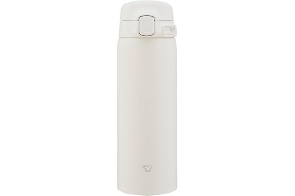 象印 水筒 480ml 【洗いやすく進化】 食洗機対応 シームレスせん 洗う点数2点のみ 軽量&コンパクト 保冷・保温 ワンタッチマグ コクーンホワイト SU-BA48-WM