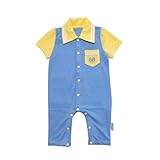 MONICA BABY BLUE ベビー ロンパース スカル ボーイズ ポロ ロンパース 60cm サイズ ライトブルー ポリエステル コットン 2111517010