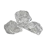 砂利 ゴロタ クリスタルクラッシュ 中国 リサイクルガラス クリアー 20kg/箱 防犯 直径60～120mm内外