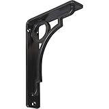 Ekena Millwork BKTM01X05X08SFO 1 1/2-Inch W x 5 1/2-Inch D x 8-Inch H Foster Single, Wrought Iron Br